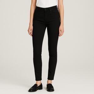 A433 • High-Rise Coated Black Skinny Jeans